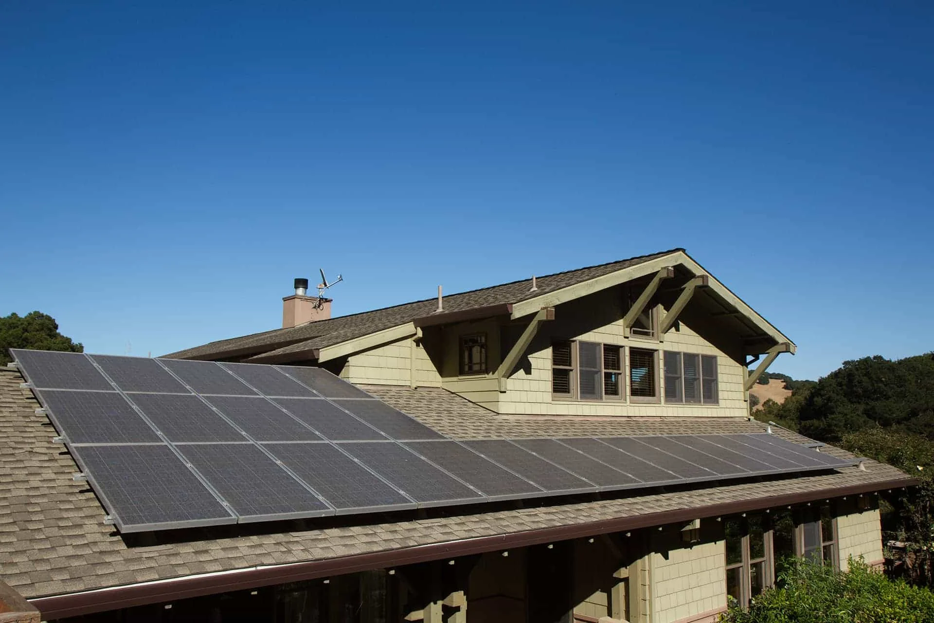 Beautiful home with solar panel installation